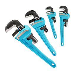 DURATECH 4-Piece Heavy Duty Pipe Wrench Set, Adjustable Plumbing Wrench, Malleable Cast Iron Handle, Exceed GGG Standard