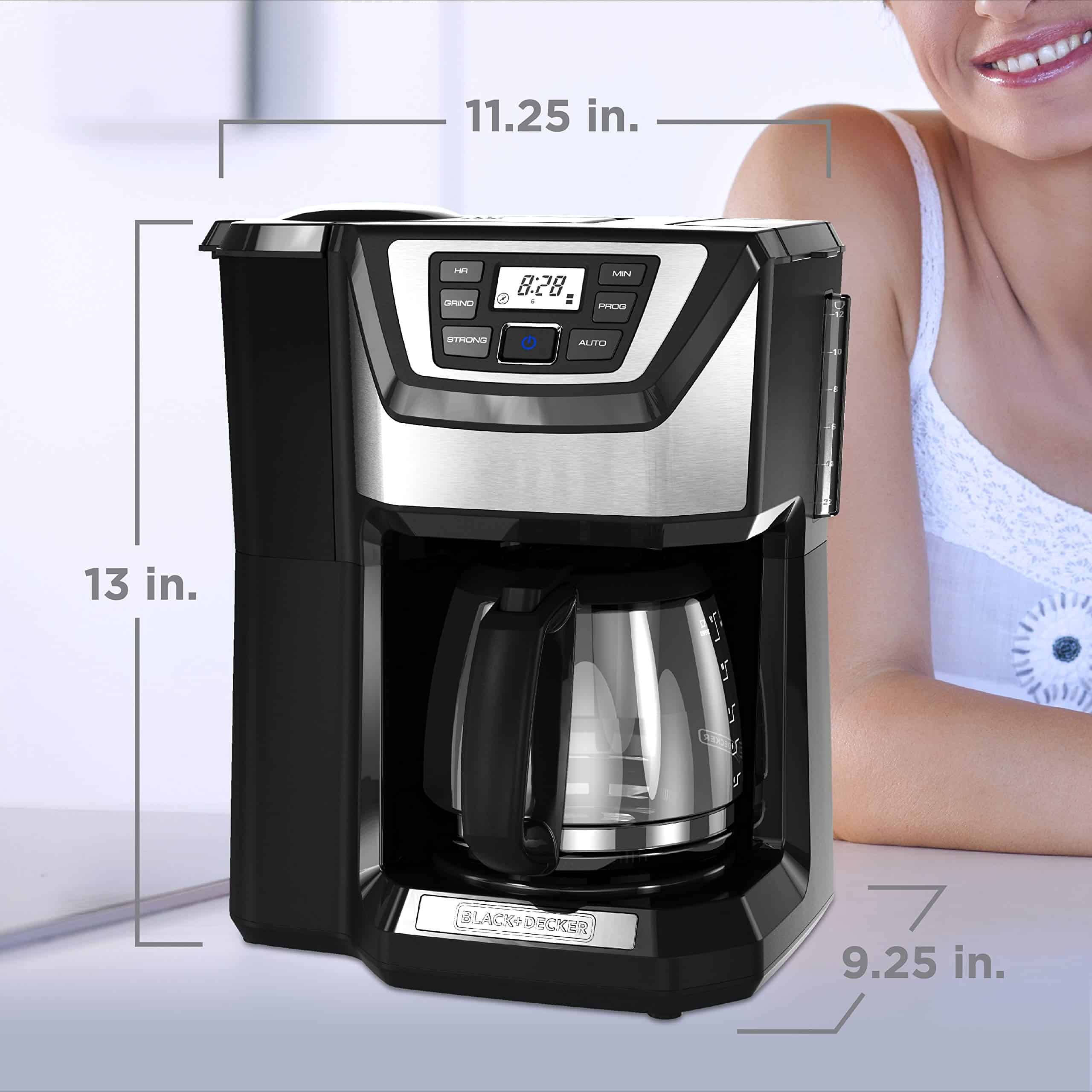 BLACK+DECKER CM5000B 12-Cup Mill and Brew Coffe Maker