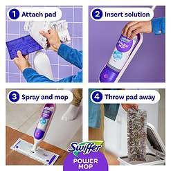 Swiffer PowerMop Multi-Surface Mop Kit for Floor Cleaning, Fresh Scent, Mopping Kit Includes PowerMop