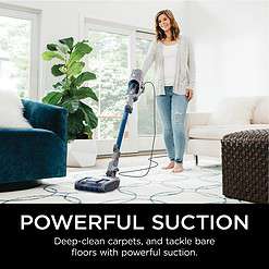 Shark HZ2002 Vertex Ultralight Corded Stick DuoClean PowerFins & Self-Cleaning Brushroll, Cobalt Blue