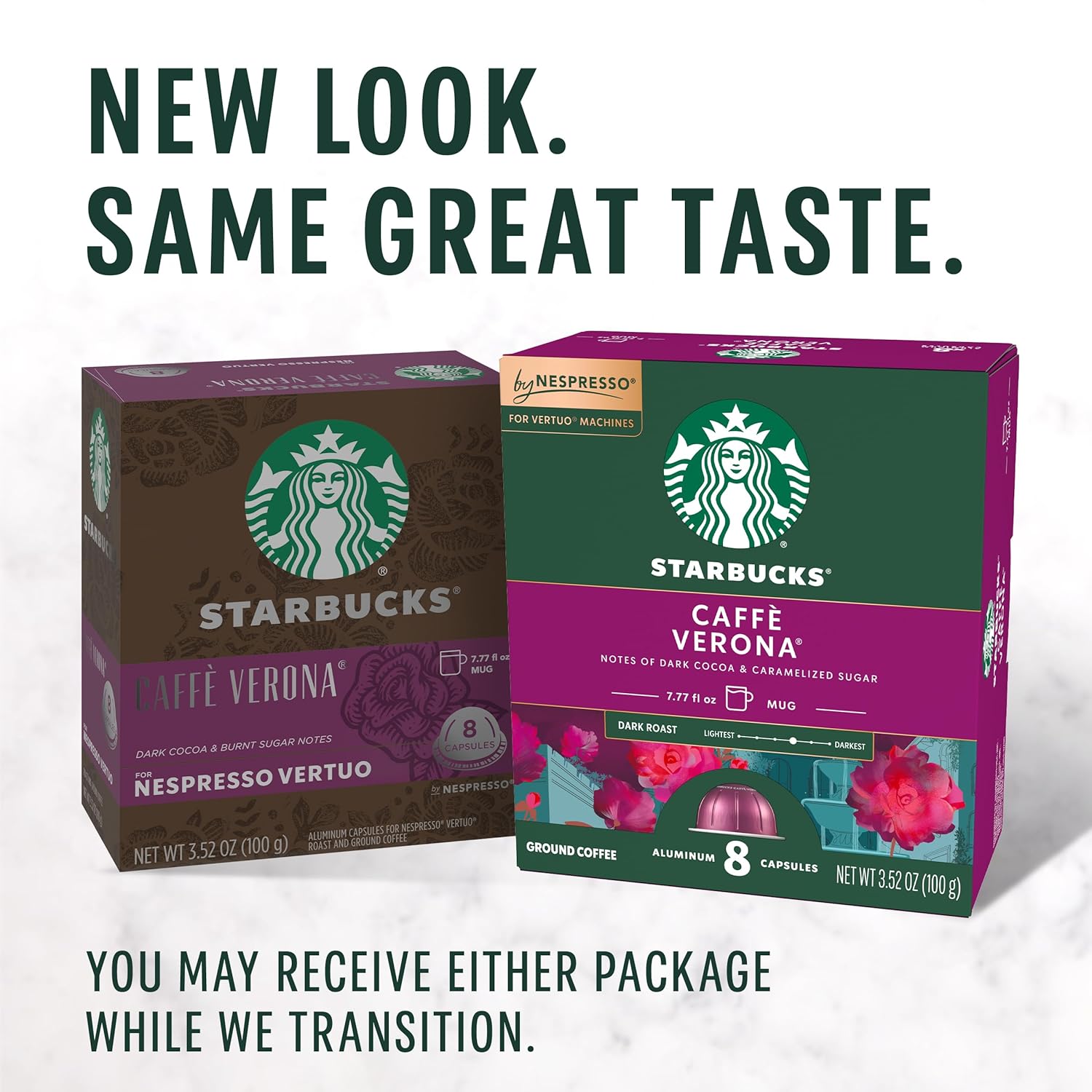 Starbucks by Nespresso Dark Roast Caffè Verona Coffee (32-count single serve capsules, compatible with Nespresso Vertuo Line System) - Image 4