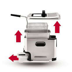 T-fal 3.5L Stainless Steel Deep Fryer with Basket, 1700W, Oil Filtration, Temp Control, Digital Timer, Dishwasher Safe Parts