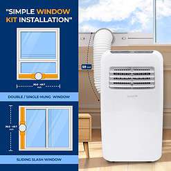 SereneLife 3-in-1 Portable Air Conditioner with Built-in Dehumidifier Function