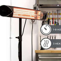 Briza Infrared Electric Patio Heater, Indoor/Outdoor Heater, Portable Wall/Garage Heater, 1500W