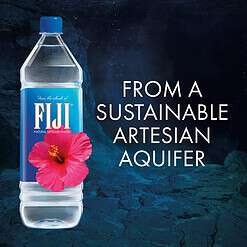 FIJI Natural Artesian Bottled Water 1.5 Liters / 50.7 Fl Ounce (Pack of 12) - Natural Electrolytes