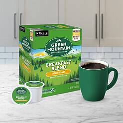 Green Mountain Coffee Roasters Breakfast Blend Single-Serve Keurig K-Cup Pods, Light Roast Coffee, 96 Count (4 Packs of 24)