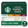 Starbucks K-Cup Coffee Pods - Starbucks Blonde, Medium, Dark Roast & Flavored Coffee - Variety Pack for Keurig Brewers - 1 box (40 pods total)