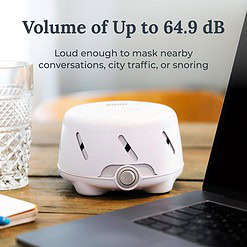Yogasleep Dohm UNO White Noise Sound Machine (White) With Real Fan Inside for Non-Looping White Noise