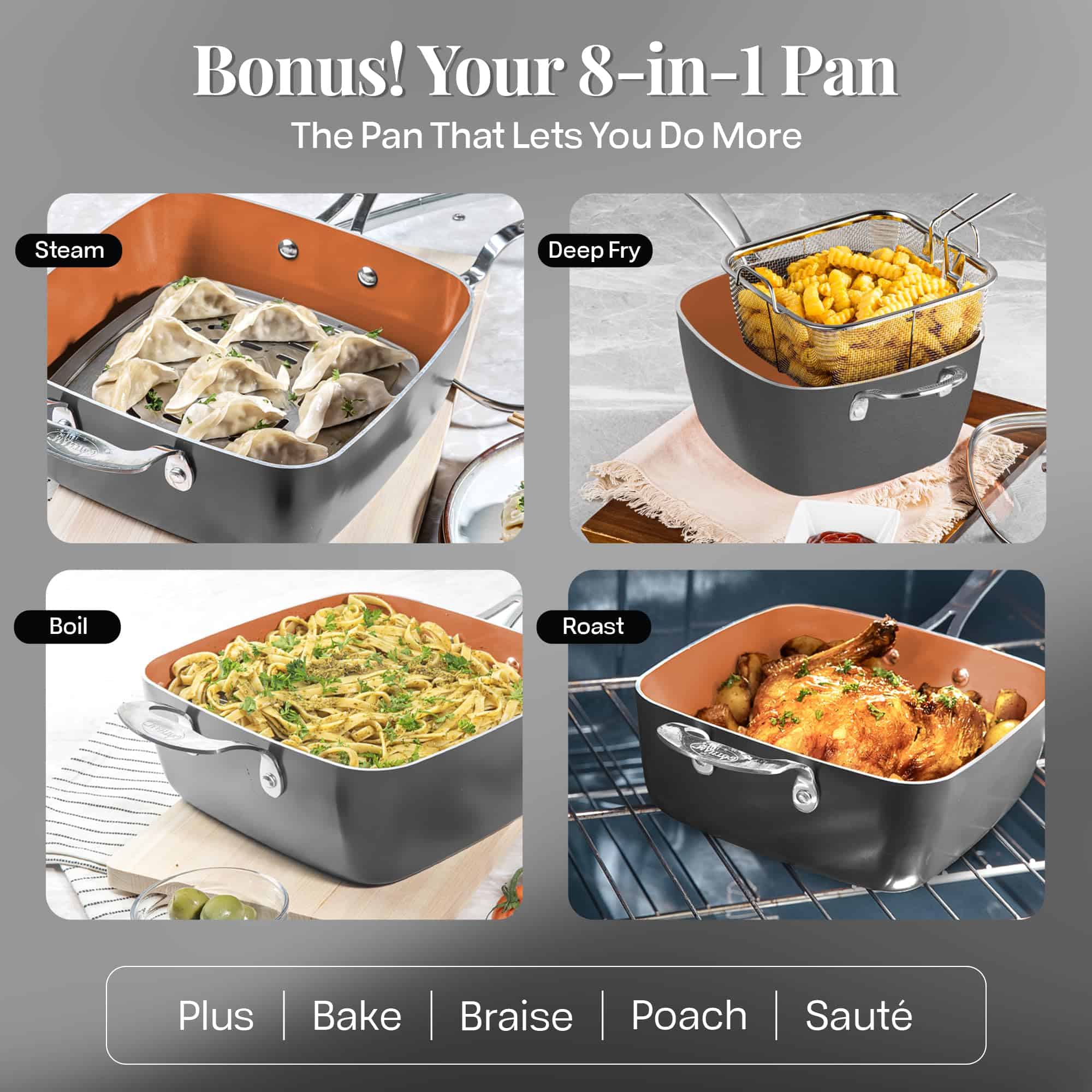 Gotham Steel 20 Pc Pots and Pans Set, Bakeware Set, Ceramic Cookware Set for Kitchen