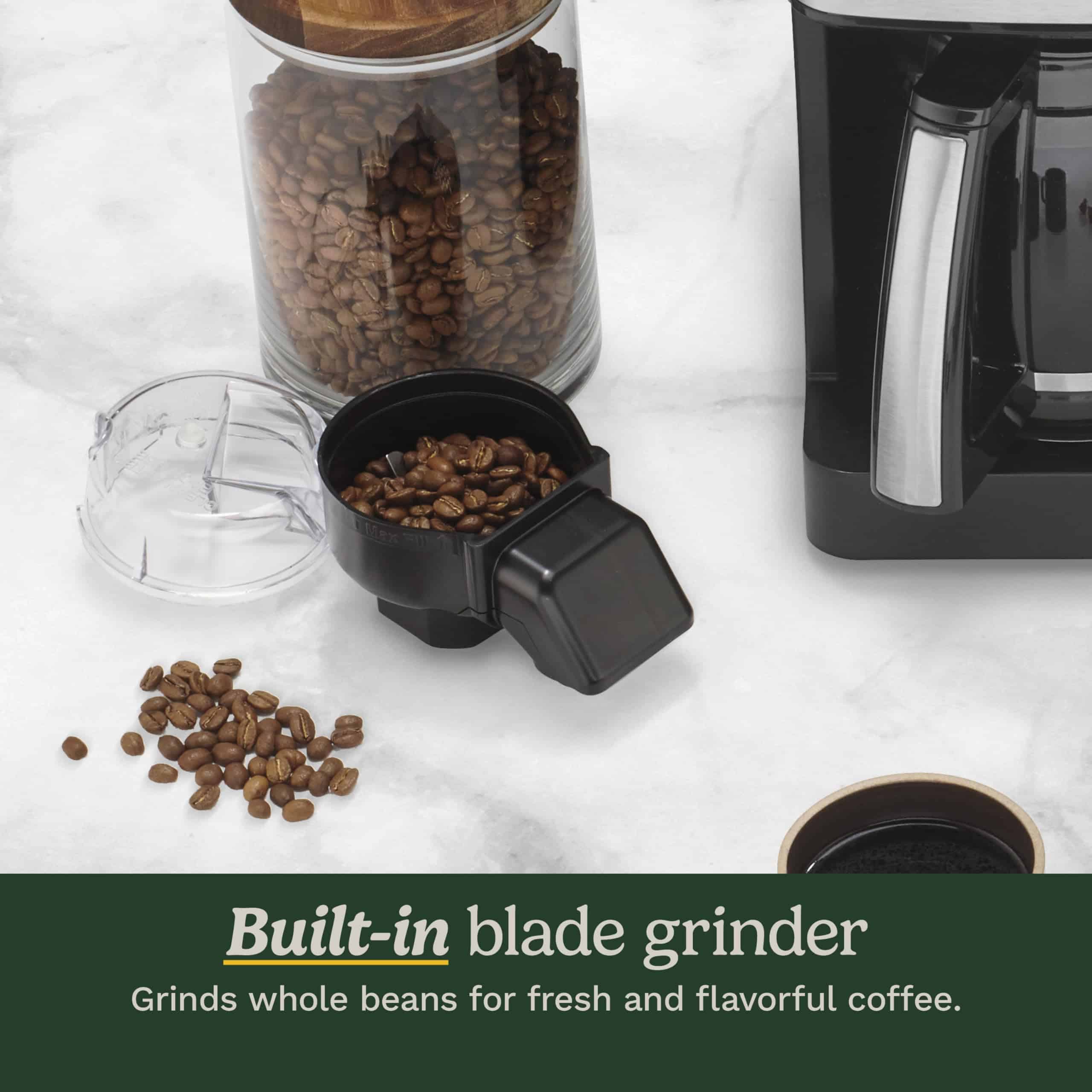 Cuisinart SS-GB1 Coffee Center Grind and Brew Plus, Coffeemaker and Single-Serve Brewer, Black/Silver, 12-Cup Glass