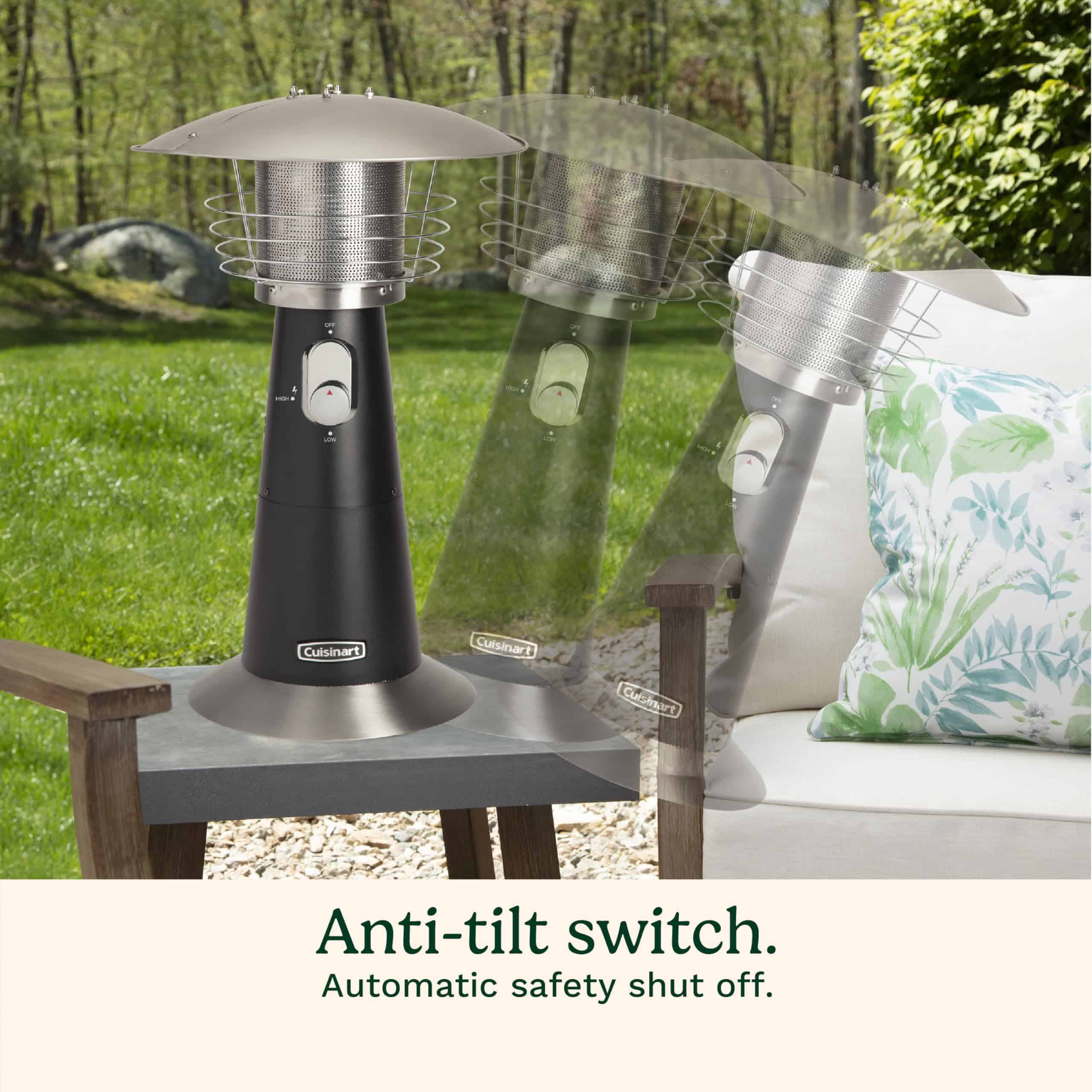 Cuisinart COH-500 Portable Tabletop Patio, 11 000 BTU Outdoor Propane Heater, Black