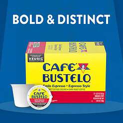 Café Bustelo Espresso Style Dark Roast Coffee, 72 Count Keurig K-Cup Pods