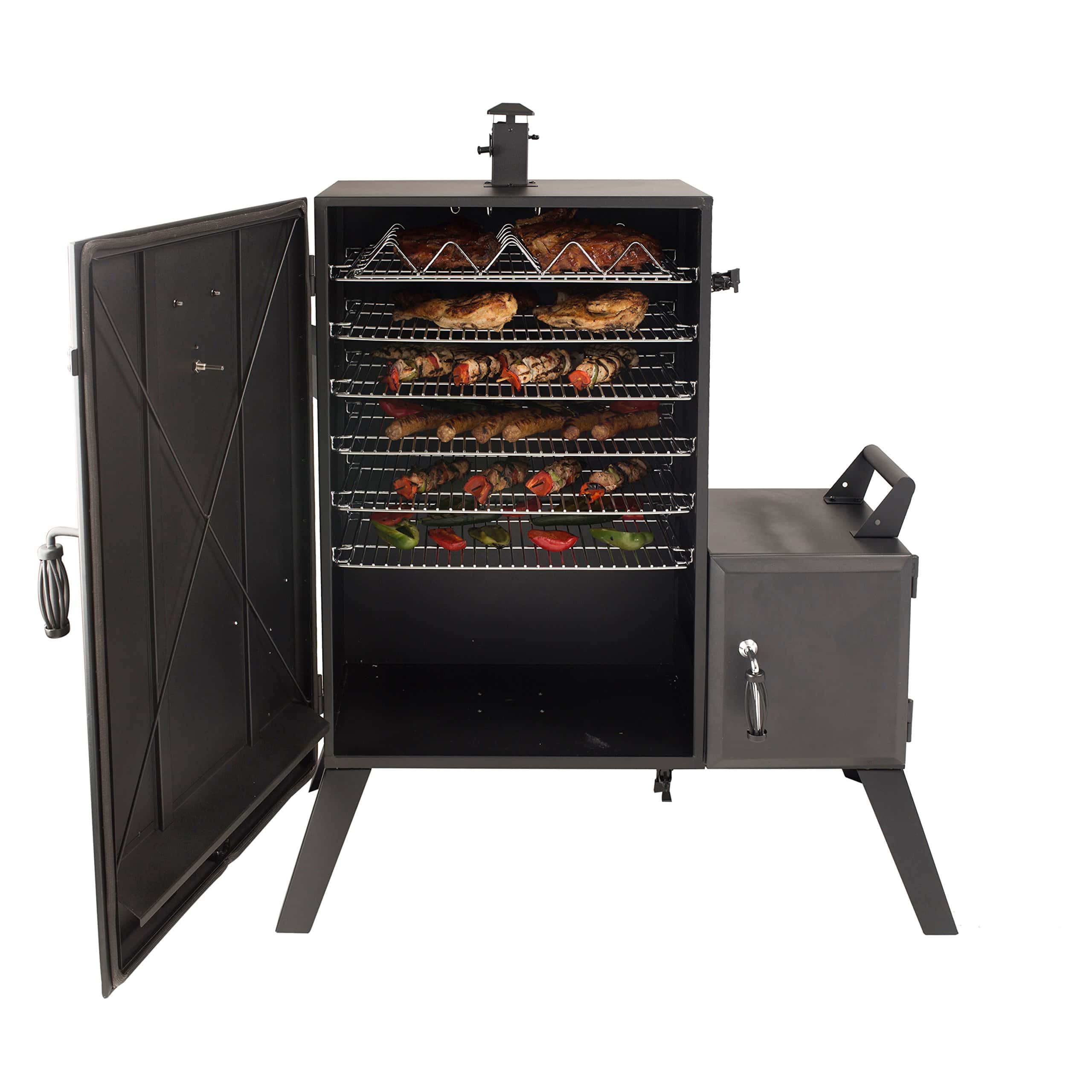 Dyna-Glo DGO1890BDC-D Wide Body Vertical Offset Charcoal Smoker, Black