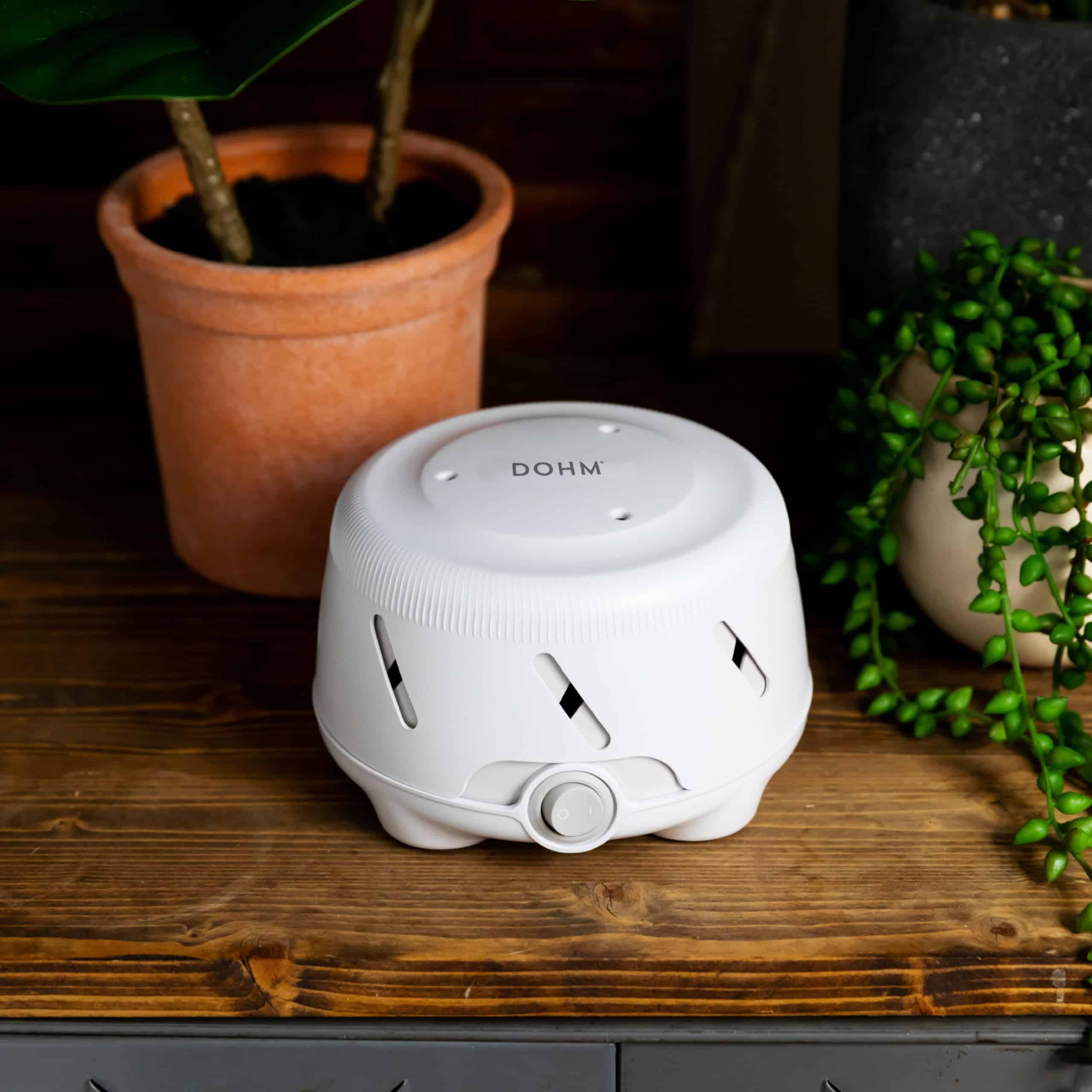 Yogasleep Dohm UNO White Noise Sound Machine (White) With Real Fan Inside for Non-Looping White Noise