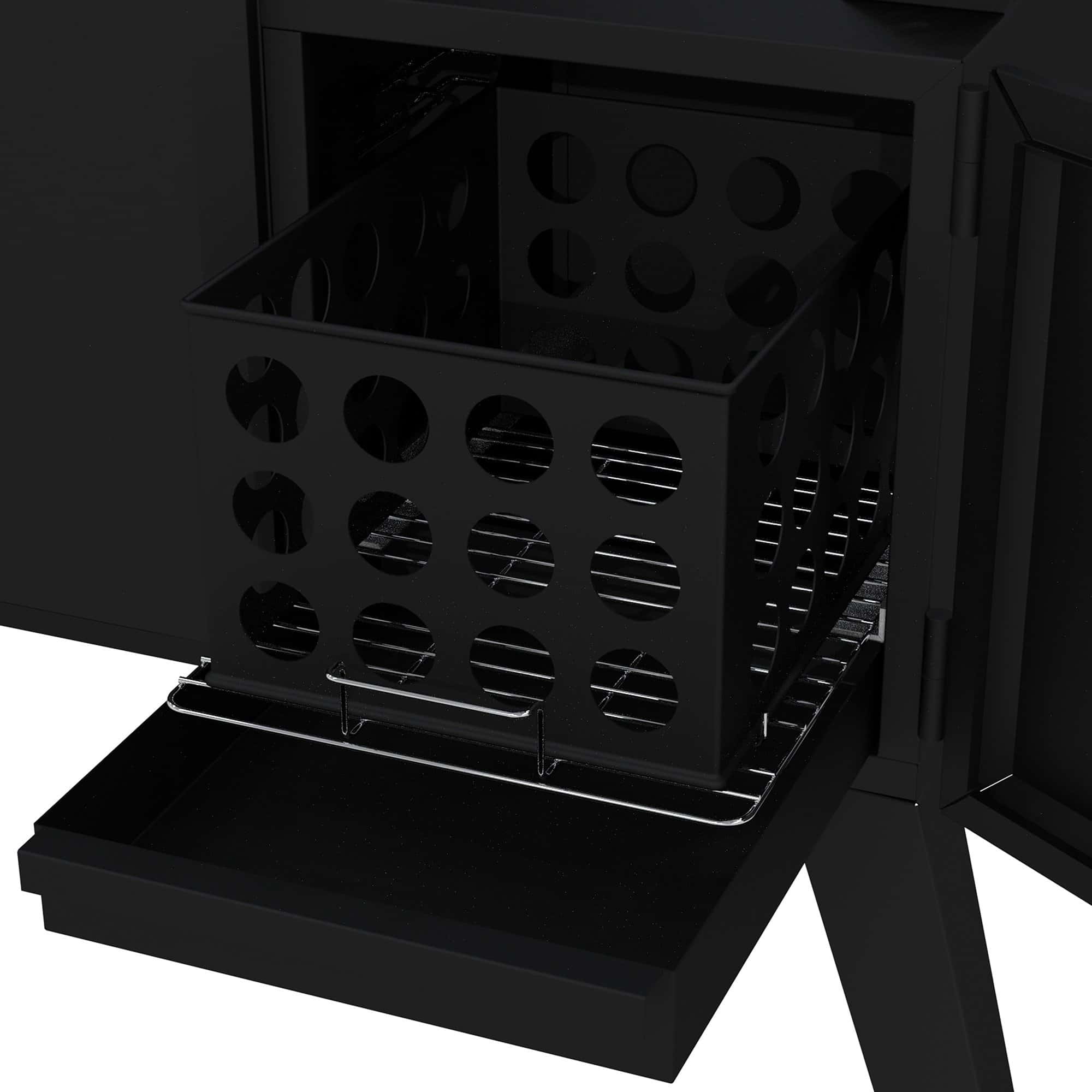 Dyna-Glo DGO1890BDC-D Wide Body Vertical Offset Charcoal Smoker, Black