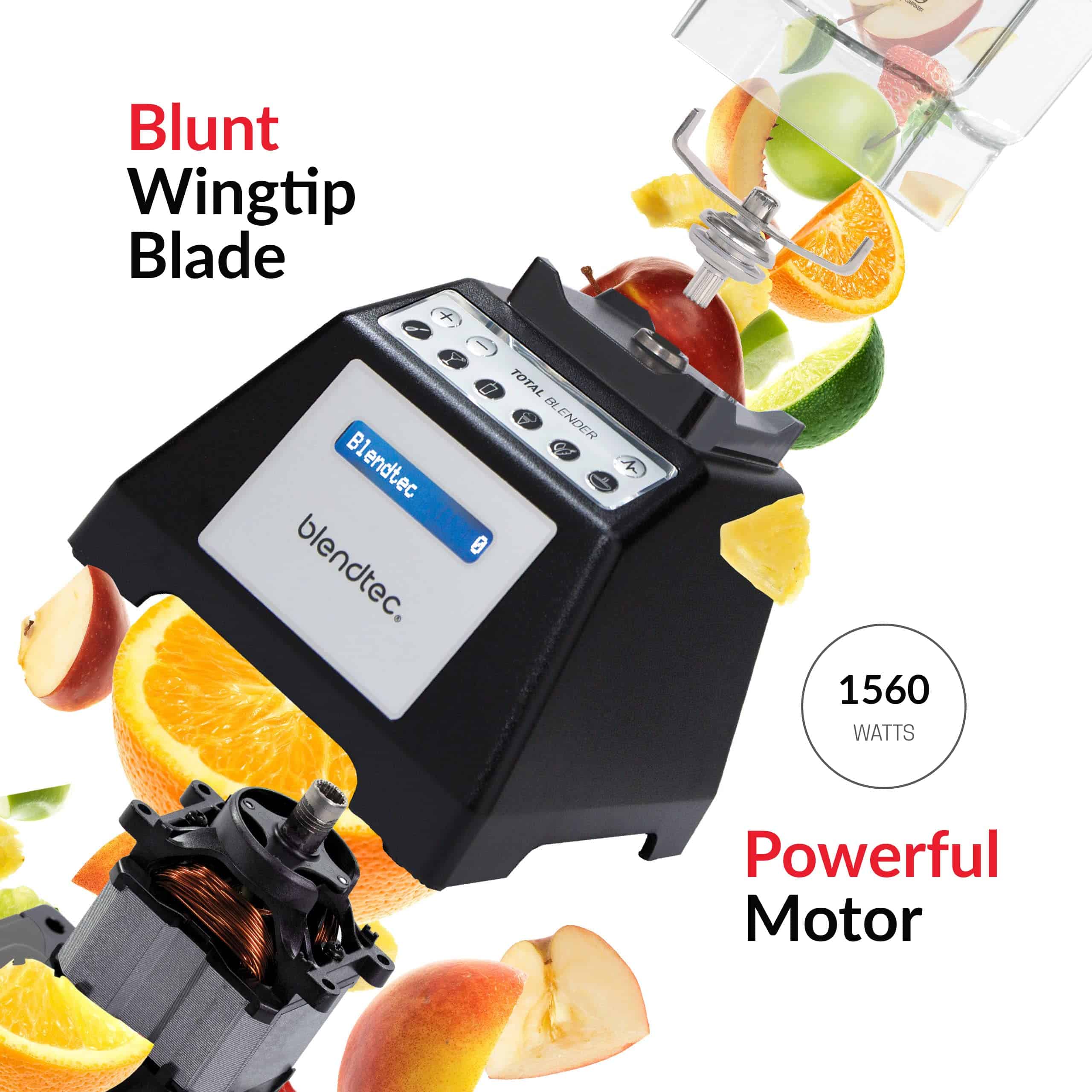 Blendtec Total Blender Classic - Includes FourSide Jar (75 oz) - 10-Speed Professional-Grade Countertop Blender, Black