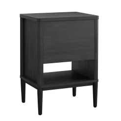 Better Homes & Gardens Oaklee 2-Drawer Nightstand for Bedroom,Charcoal Finish