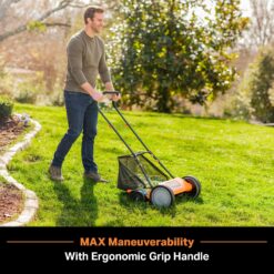 LawnMaster LMRM1801 Push Reel Lawn Mower 18-Inch 5-Blade