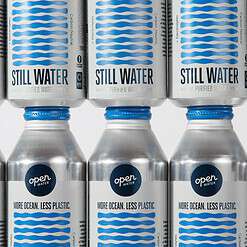 Open Water Still Bottled Water with Electrolytes in 16-oz Aluminum Bottles (6 Cases, 72 bottles - Still) | BPA-free and Eco friendly