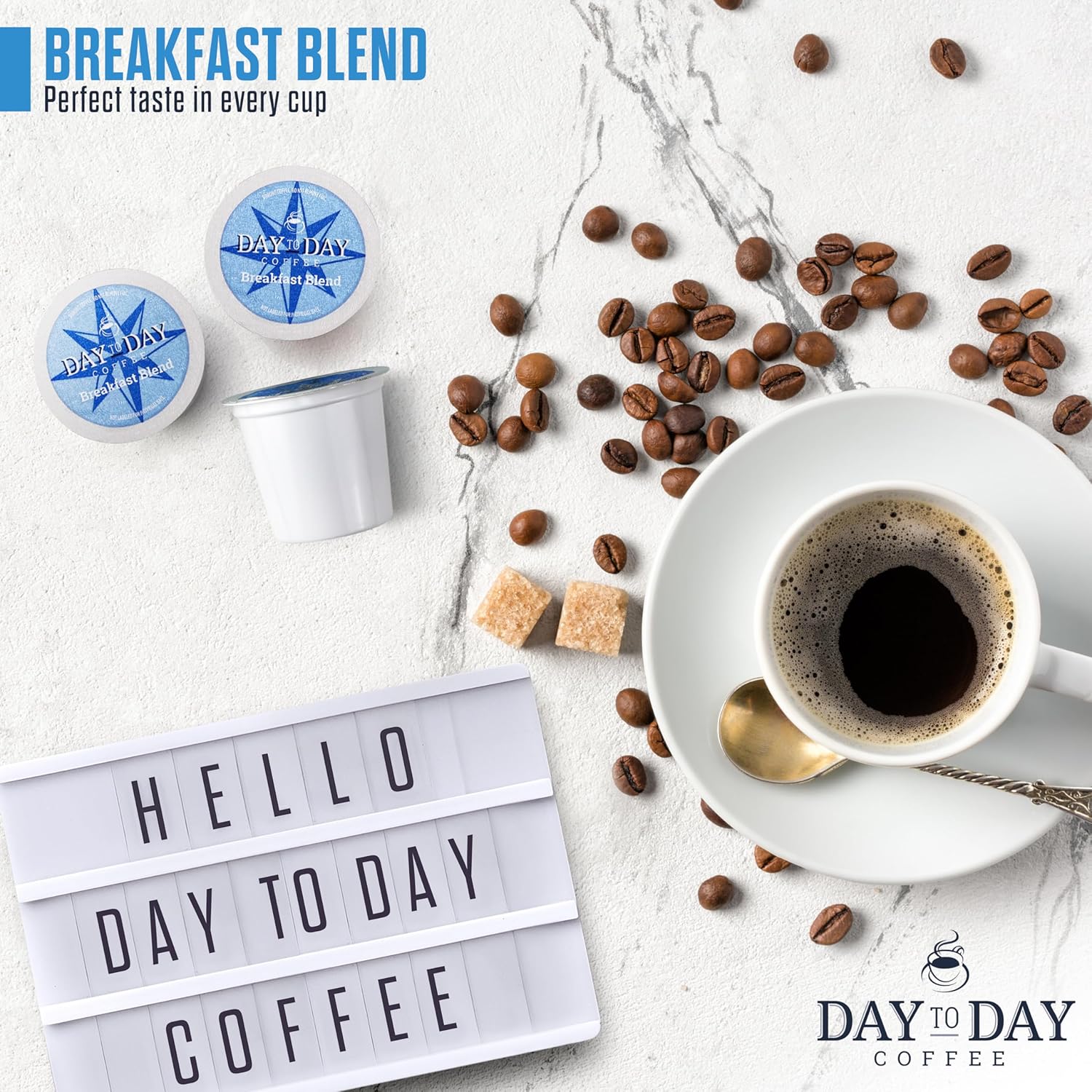 Day To Day 120-Count Breakfast Blend, Medium Roast Single Serve Coffee Pods for K Cups Keurig Brewers - Image 3