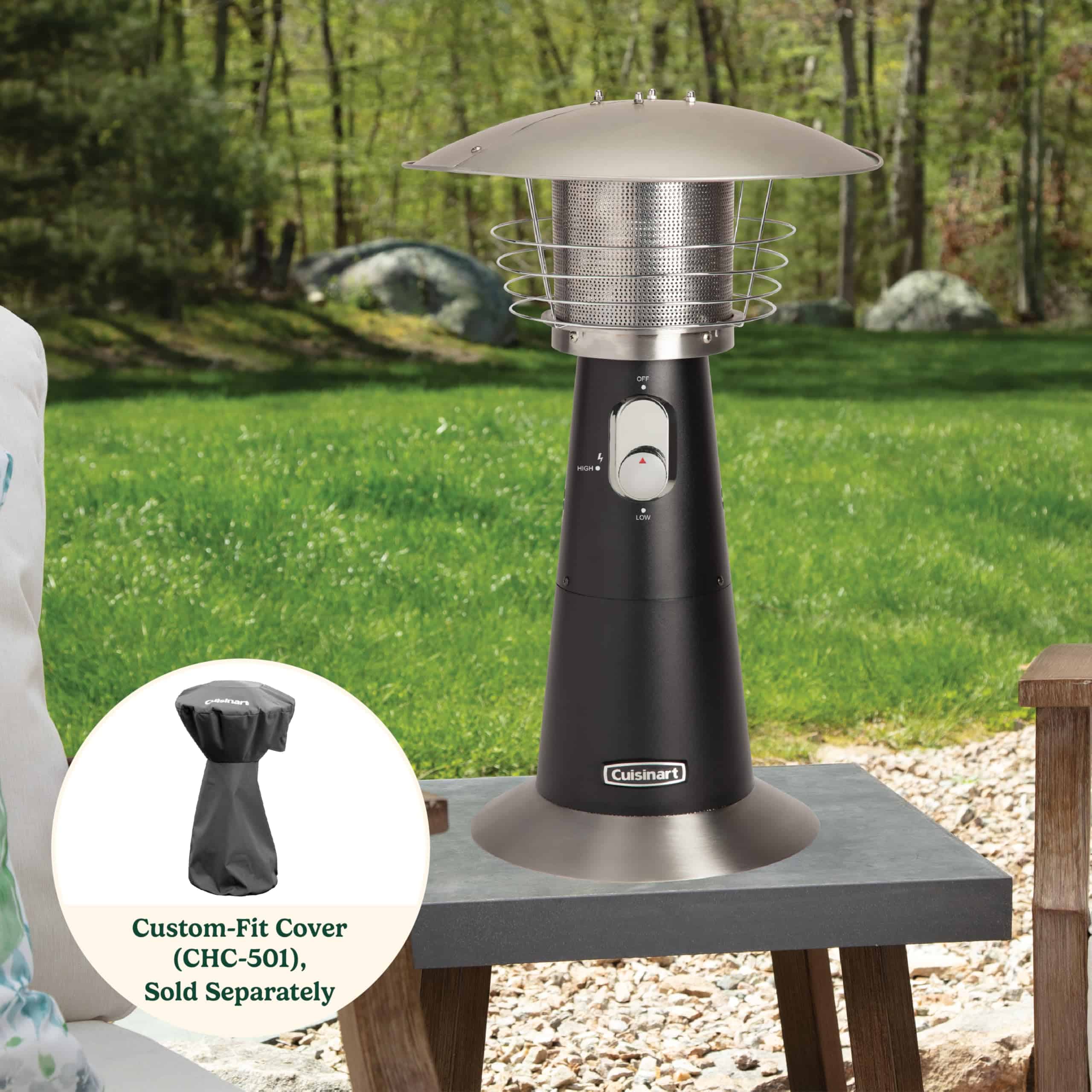 Cuisinart COH-500 Portable Tabletop Patio, 11 000 BTU Outdoor Propane Heater, Black