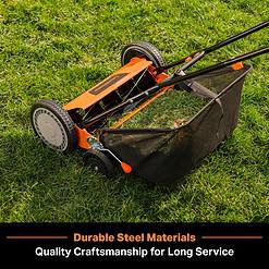 LawnMaster LMRM1801 Push Reel Lawn Mower 18-Inch 5-Blade