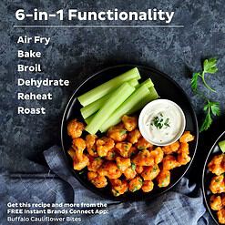 Instant Pot Vortex Plus 6-in-1, 4-quart Air Fryer Oven with Customizable Smart Cooking Programs, Stainless Steel