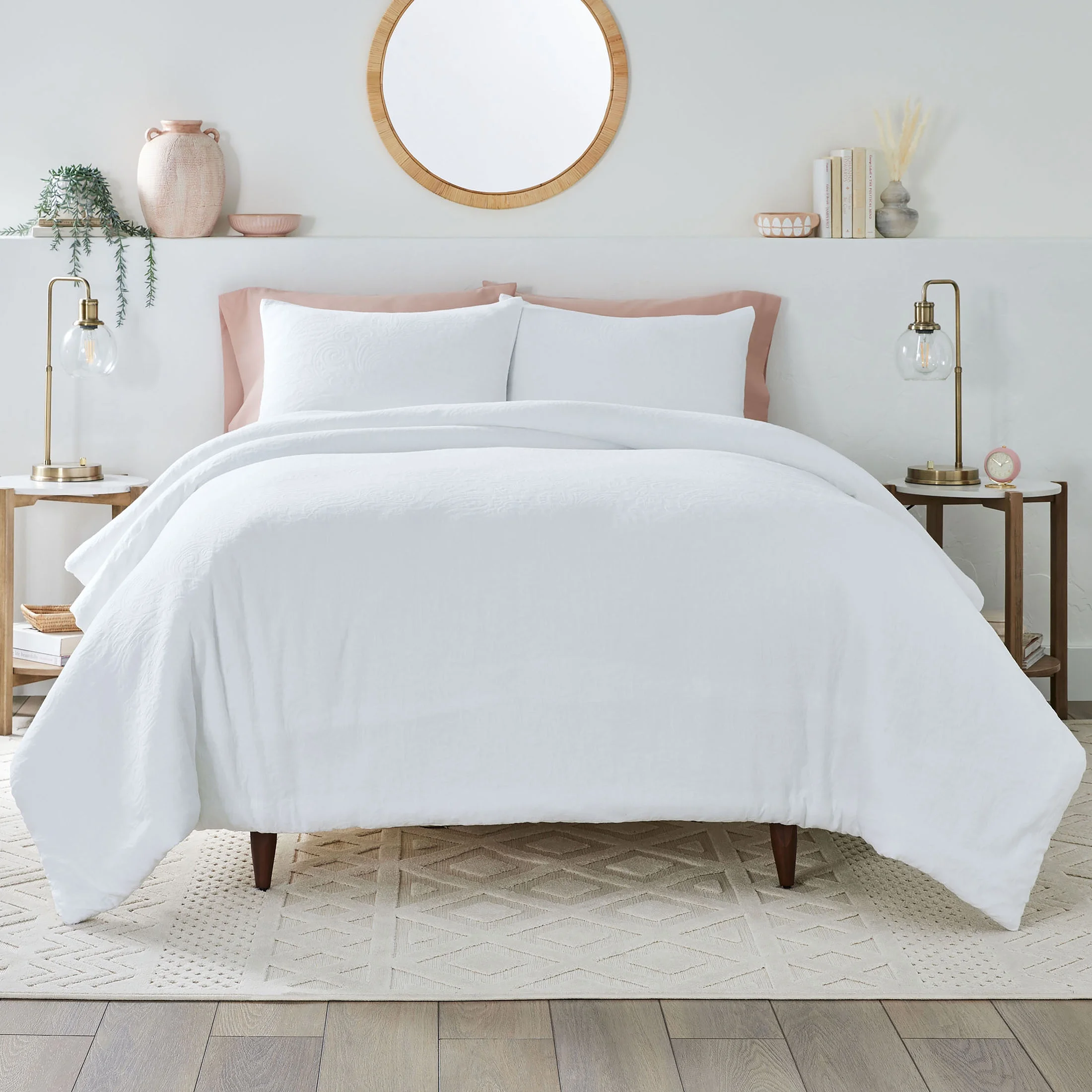 Better Homes & Gardens 3-Piece White Floral Comforter Set, Full/Queen