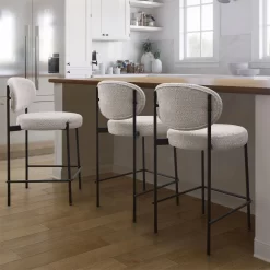Better Homes & Gardens Boucle Counter Stool, Cream