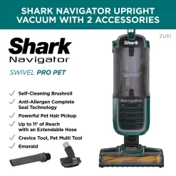 Shark ZU51 Navigator Swivel Pro Pet Upright Vacuum with Self-Cleaning Brushroll