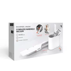 Sharper Image Handheld Vacuum with High-Speed 120W Brushless Motor, Cordless White