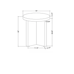 Bluff Park Round Wood Accent Table Natural - Threshold designed with Studio McGee