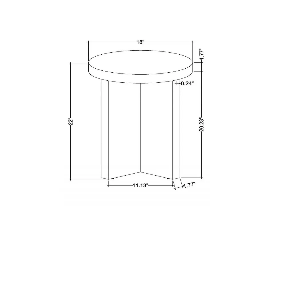 Bluff Park Round Wood Accent Table Natural - Threshold designed with Studio McGee