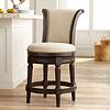 55 Downing Street Addison 24 1/2" Erin Cream Fabric Swivel Counter Stool
