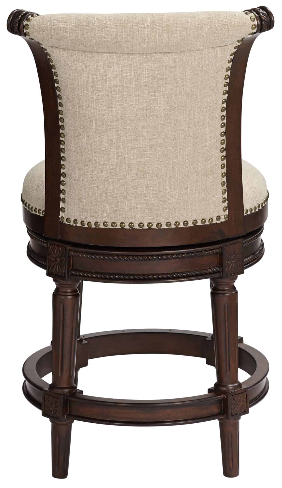 55 Downing Street Addison 24 1/2" Erin Cream Fabric Swivel Counter Stool
