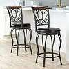 55 Downing Street Alberta 24" High Traditional Style Swivel Counter Stools Set of 2
