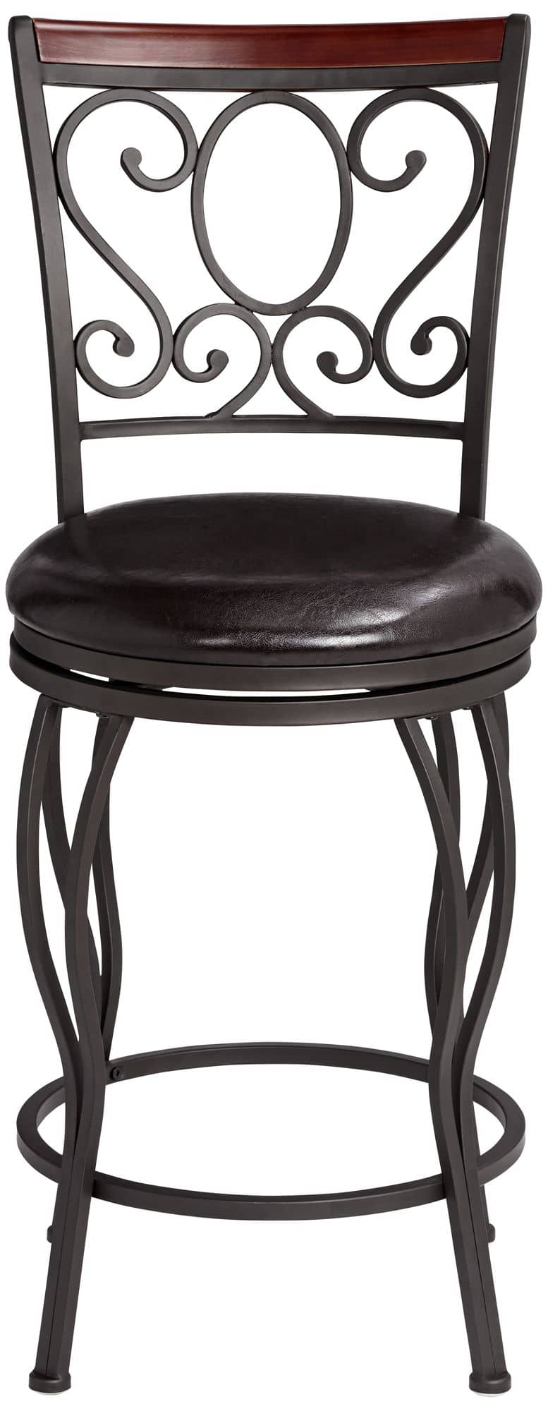 55 Downing Street Alberta 24" High Traditional Style Swivel Counter Stools Set of 2