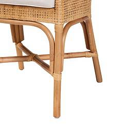 Baxton Studio Bella Natural Brown Rattan Dining Chair