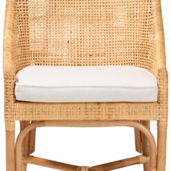 Baxton Studio Bella Natural Brown Rattan Dining Chair