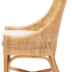 Baxton Studio Bella Natural Brown Rattan Dining Chair