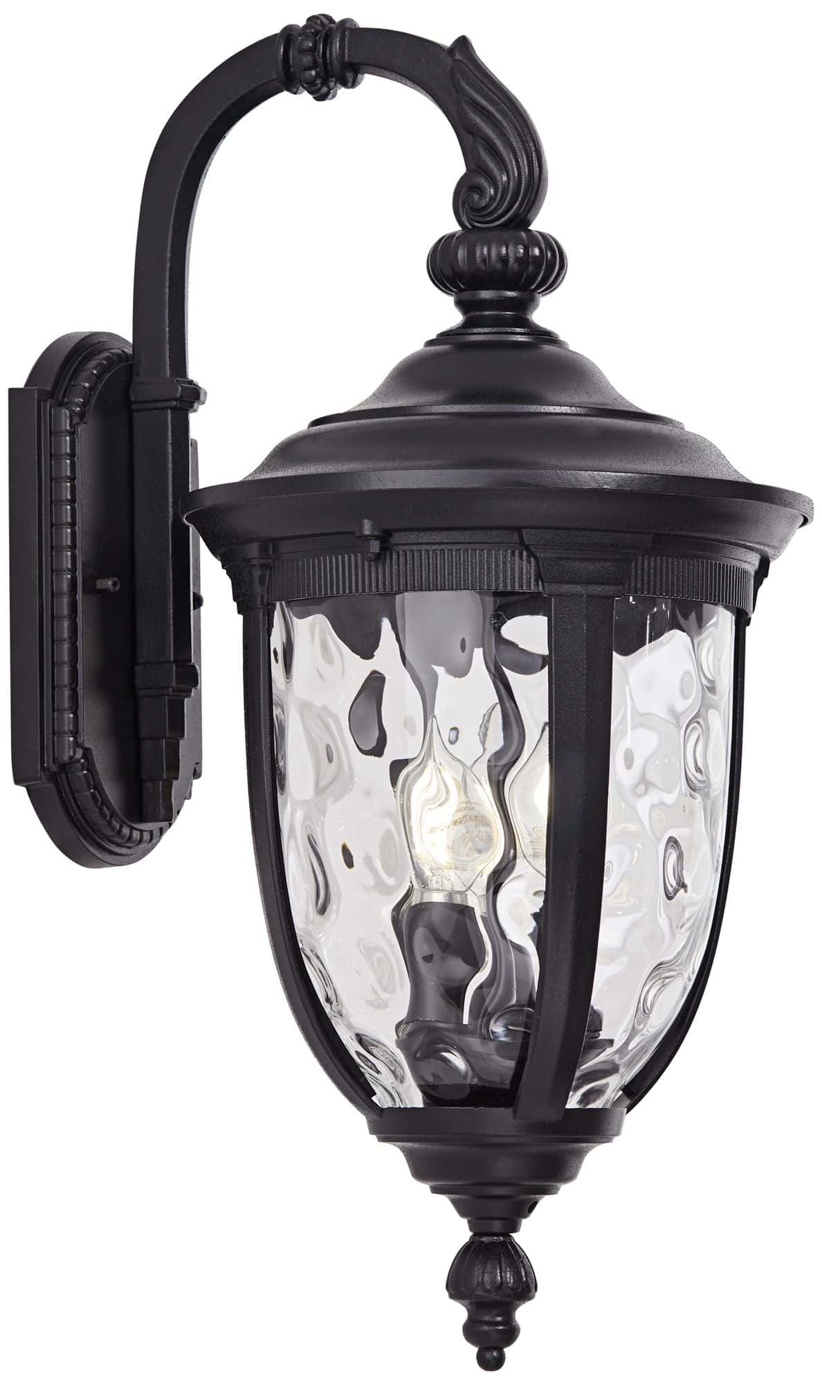 John Timberland Bellagio 20 1/2" High Black Downbridge Outdoor Wall Light