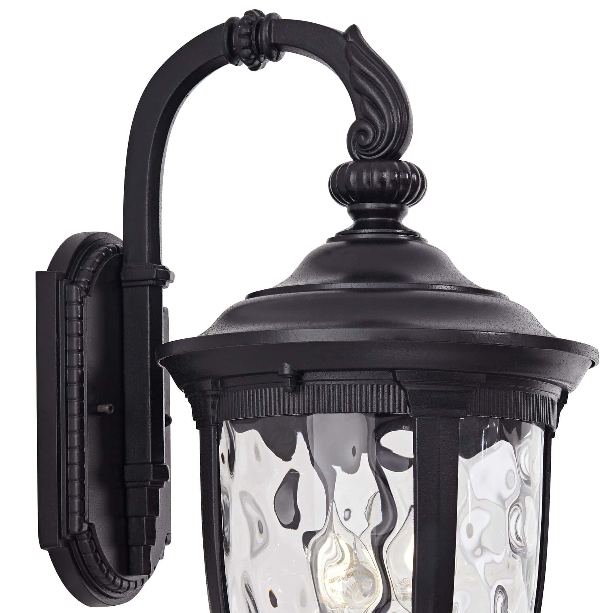 John Timberland Bellagio 20 1/2" High Black Downbridge Outdoor Wall Light