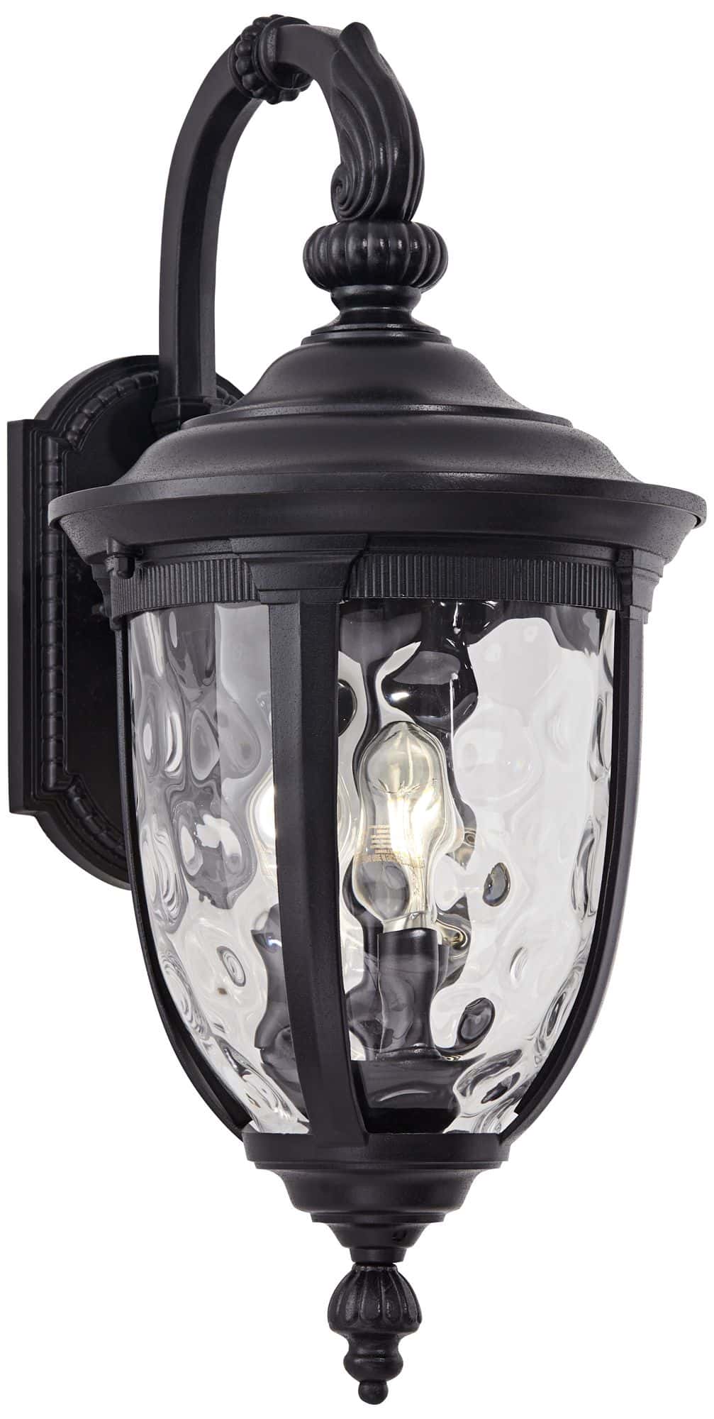 John Timberland Bellagio 20 1/2" High Black Downbridge Outdoor Wall Light