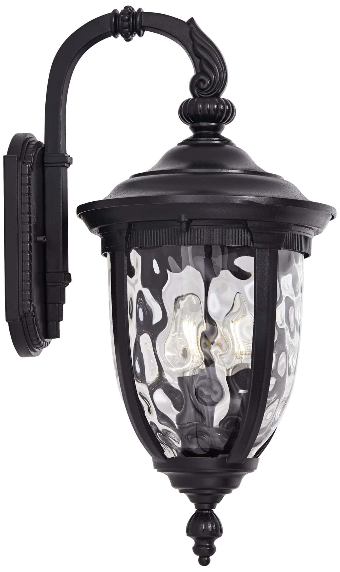 John Timberland Bellagio 20 1/2" High Black Downbridge Outdoor Wall Light