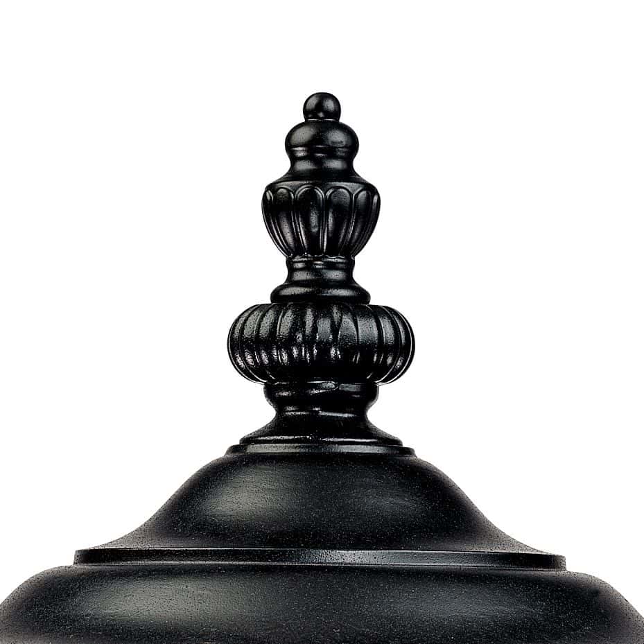 John Timberland Bellagio 22 3/4" High Black Traditional Post Light with Pier Adapter