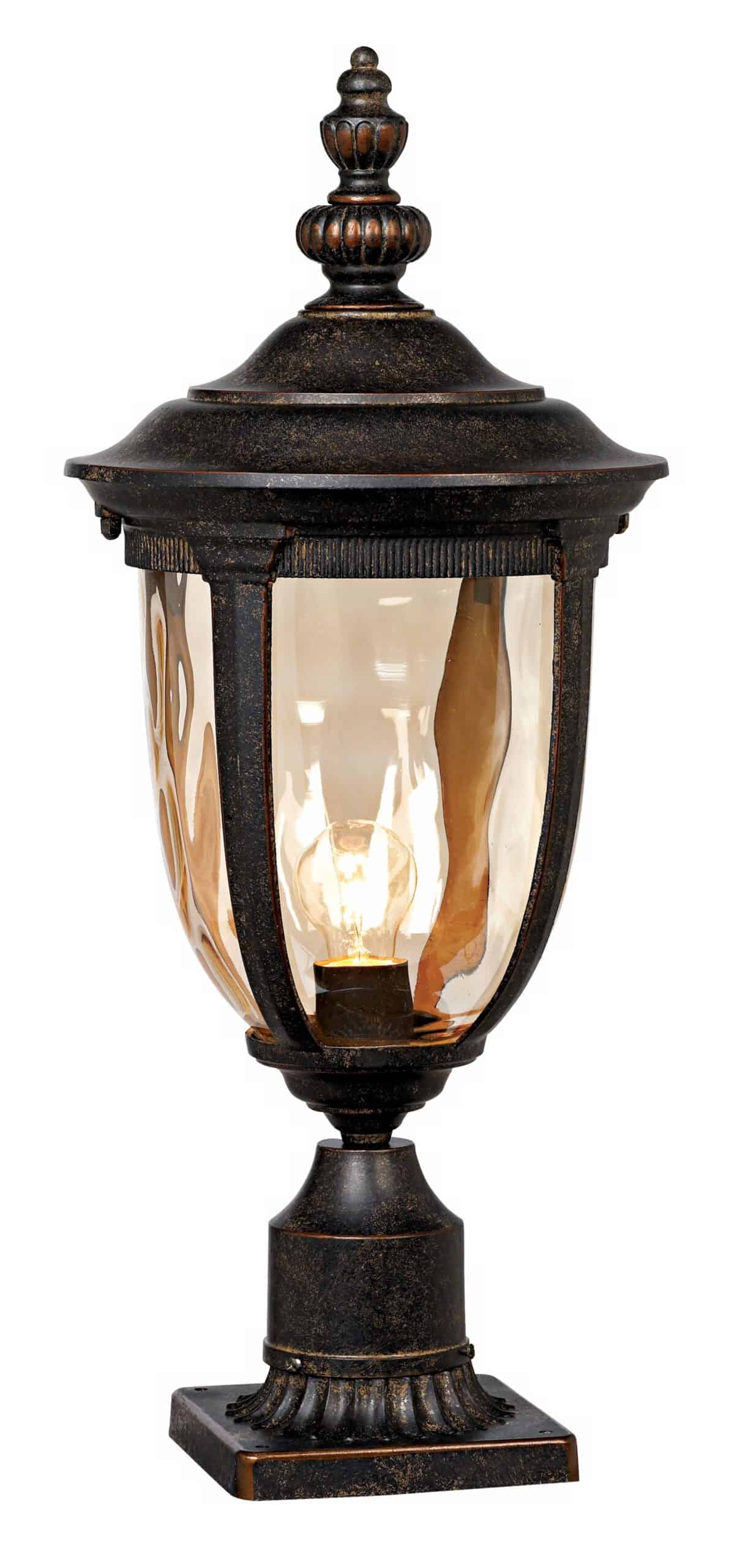 John Timberland Bellagio 22 3/4" High Bronze Post Light with Pier Mount Adapter