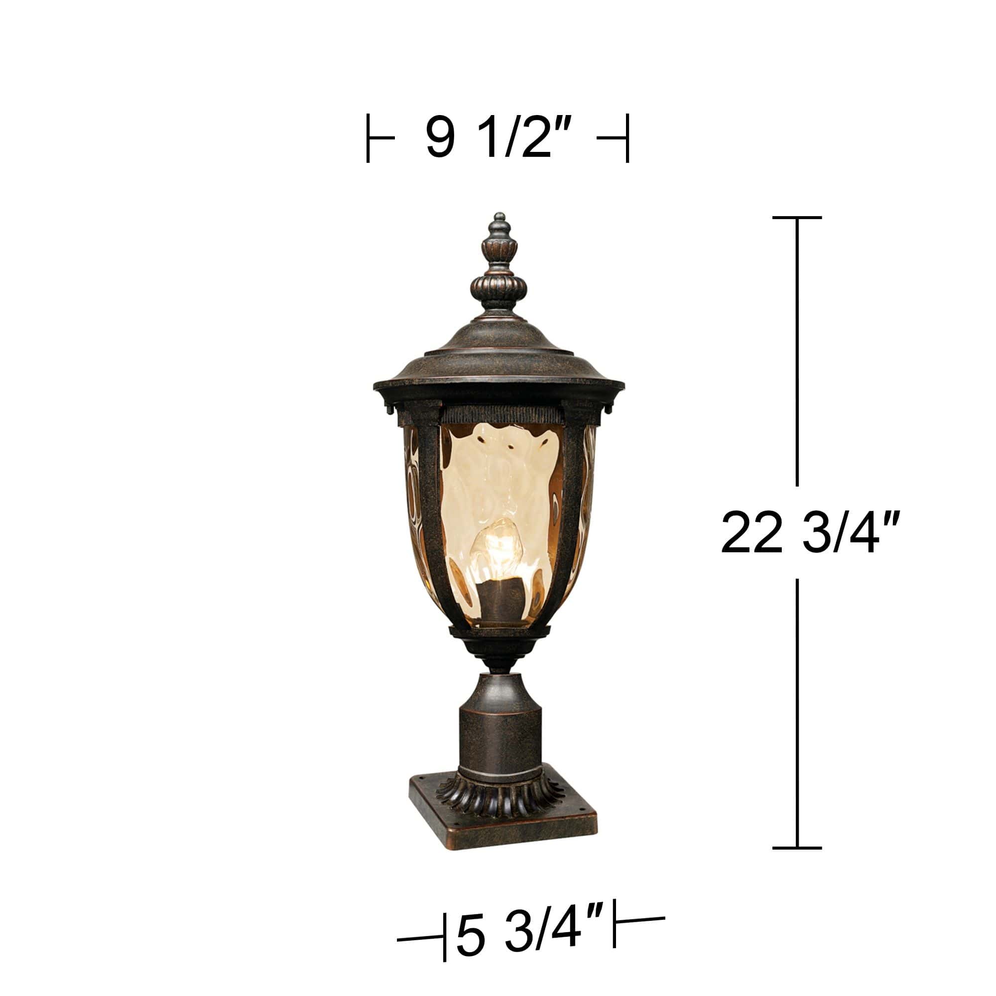 John Timberland Bellagio 22 3/4" High Bronze Post Light with Pier Mount Adapter