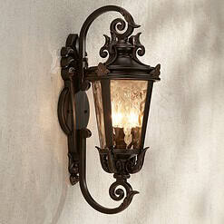 John Timberland Casa Marseille 21 1/2" Traditional Scroll Bronze Outdoor Wall Light
