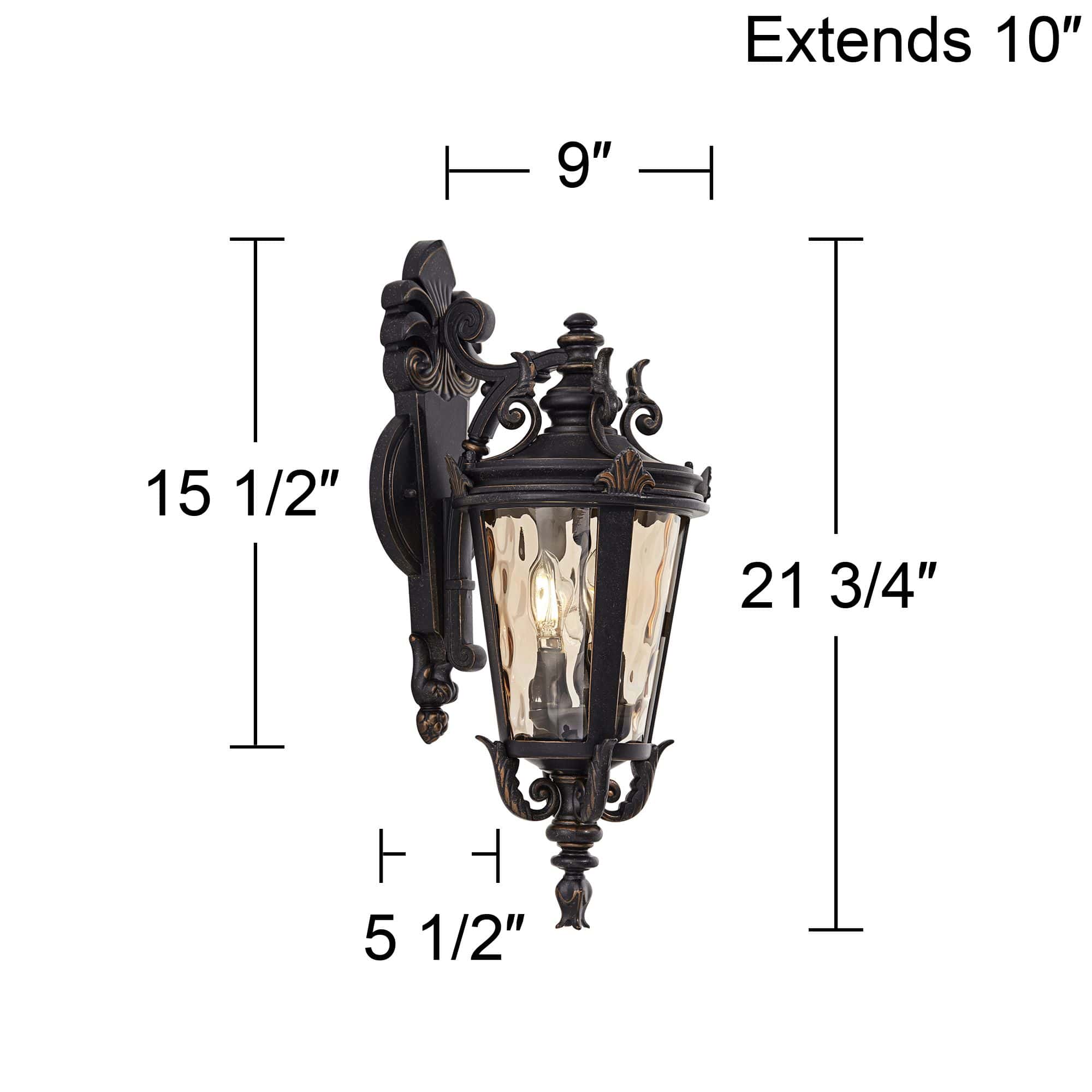 John Timberland Casa Marseille 21 3/4" High Bronze Outdoor Wall Light