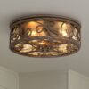 John Timberland Casa Seville 12" Wide Walnut Indoor-Outdoor Ceiling Light
